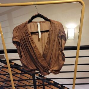 Anthropologie Brown Blouse